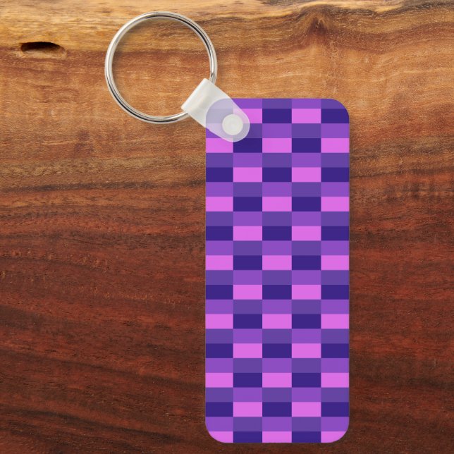 Pink and Purple Color Combination Key Ring (Front)