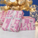 Pink and Purple Cute and Modern Christmas Wrapping Paper<br><div class="desc">Introducing our Pink and Purple Chequerboard Christmas Wrapping Paper, a contemporary and vibrant choice for your holiday gifting needs. This modern wrapping paper features a delightful chequerboard pattern with alternating pink and purple squares, creating a visually striking and playful background. Adorning this cheerful backdrop are an assortment of super cute...</div>