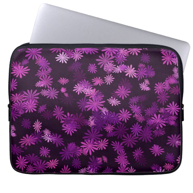 Pink and Purple Daisies Laptop Sleeve (Front)