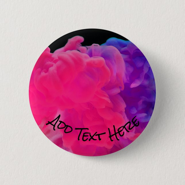 Pink and Purple Digital Smoke 6 Cm Round Badge (Front)