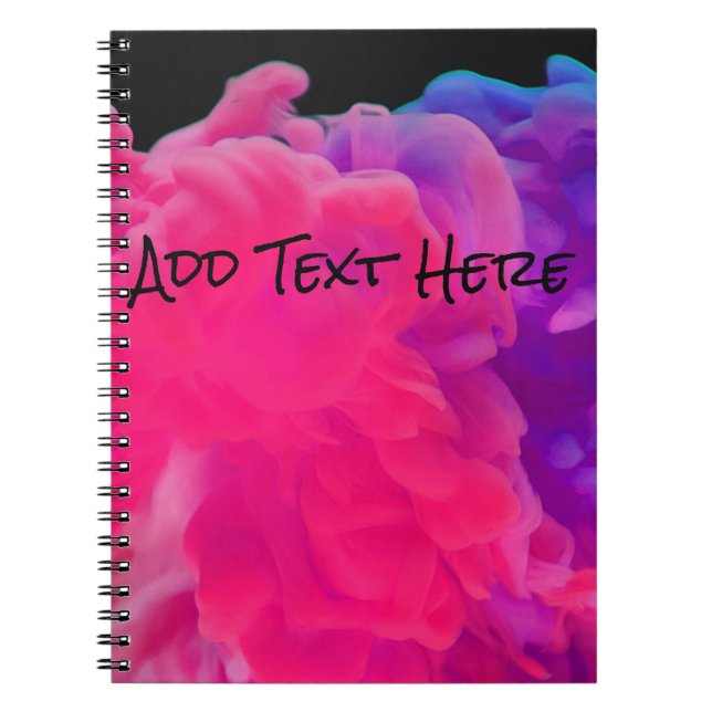 Pink and Purple Digital Smoke Notebook (Front)