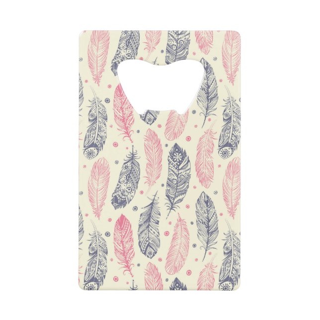 Pink And Purple Ethnic Feather Pattern (Front)