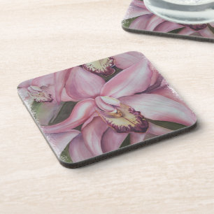 PINK AND PURPLE EXOTIC ORCHID COASTERS
