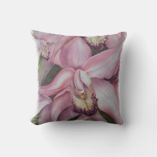 PINK AND PURPLE EXOTIC ORCHID PILLOW