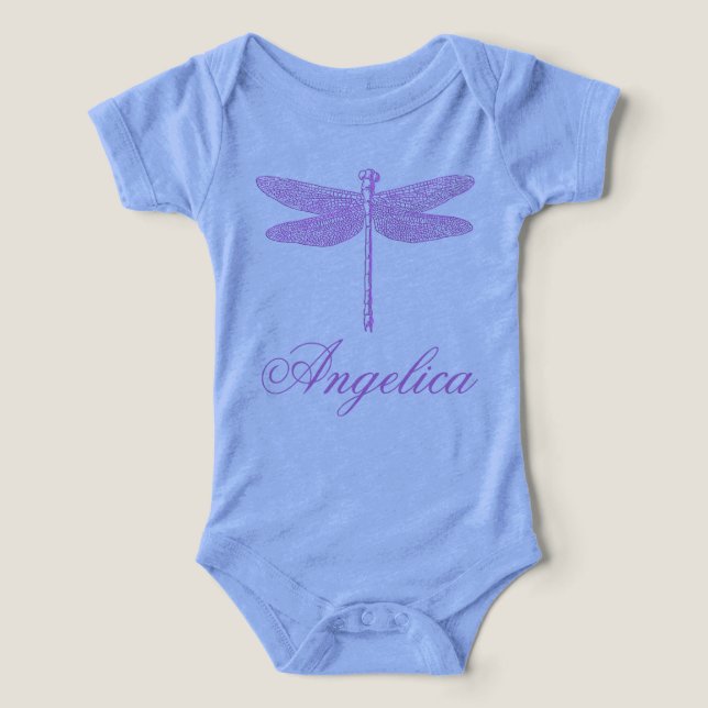 Pink and Purple Fantasy Dragonfly  (Design Front)