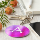 Pink and Purple Faux Stainless Steel Monogram