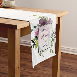 Pink and purple floral Mother's day Medium Table Runner