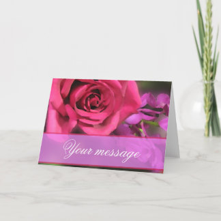 Pink and purple flowers card