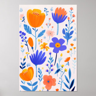 Pink and Purple Flowers Poster