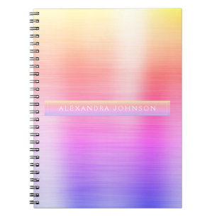 Pink and Purple Foil Professional Girly Notebook