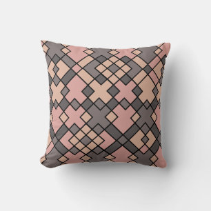 pink and purple geometric pattern cushion