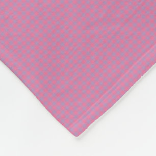 Pink and Purple Gingham Pattern Fleece Blanket