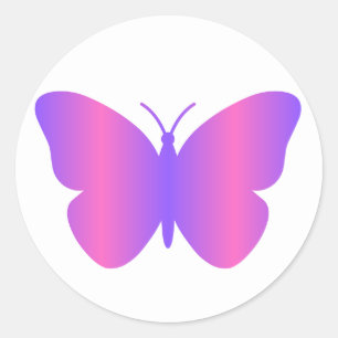 Pink and Purple Gradient Butterfly Sticker