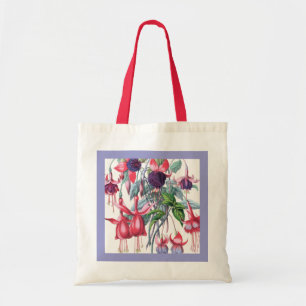 Pink and Purple Hanging Fuchsia Flowers Tote Bag