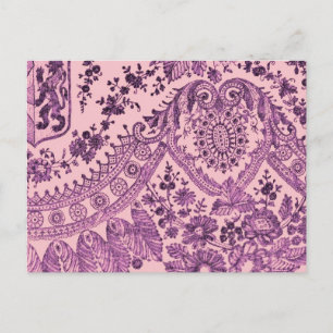 Pink And Purple Lace Postcard