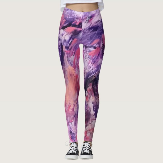 PINK AND PURPLE MAGIC LEGGINGS (Front)
