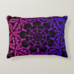 pink and purple Mandala flower Decorative Cushion