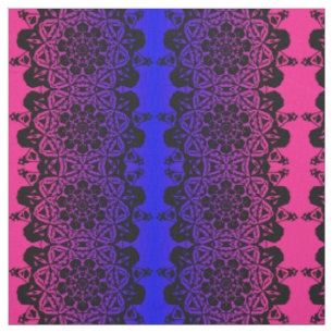 pink and purple Mandala flower Fabric
