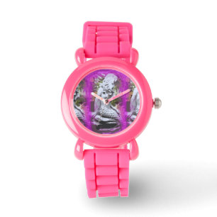 pink and purple mermaid watch