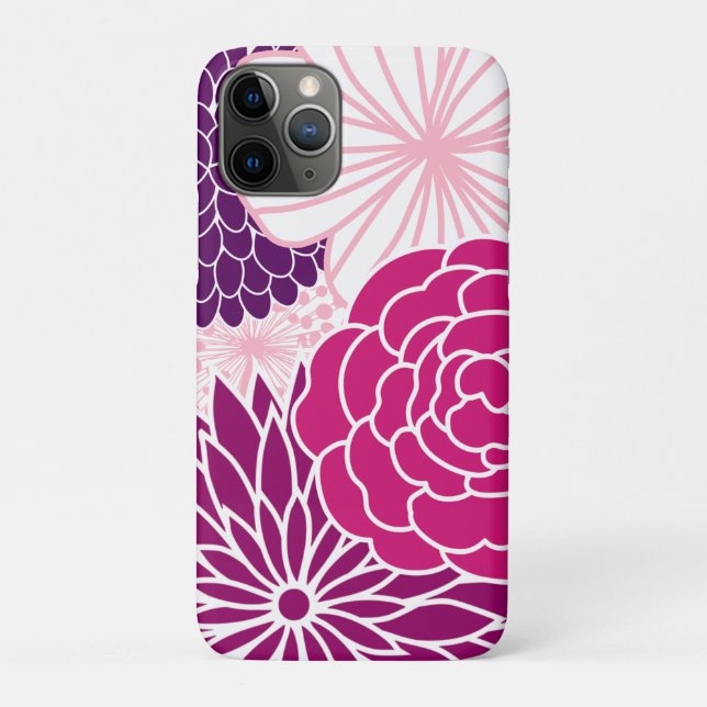 Pink and Purple Mod Floral Case-Mate iPhone Case (Back)