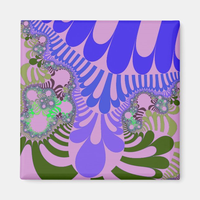 Pink and Purple Mod Magnet (Front)