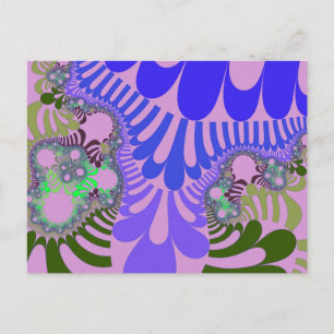 Pink and Purple Mod Postcard