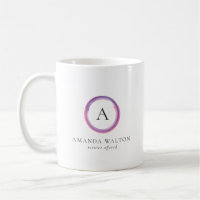 Pink and Purple Monogram Modern Business