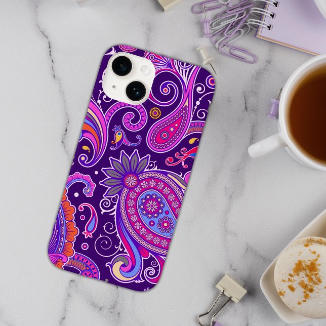 Pink and Purple Paisley Case-Mate iPhone Case (Creator Uploaded)