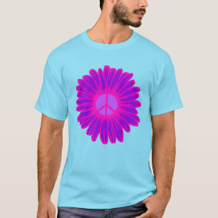 Pink And Purple Peace Daisy T-Shirt