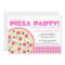 Pink and Purple Pizza Party Invitation