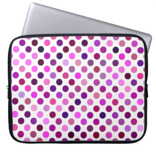 Pink and Purple Polka Dots Laptop Sleeve