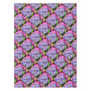 Pink and purple primroses tablecloth