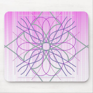 Pink And Purple Random Design Mouse Pad