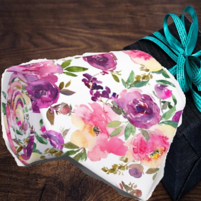 Pink and Purple Roses Groomsmen Neck Tie (Creator Uploaded)