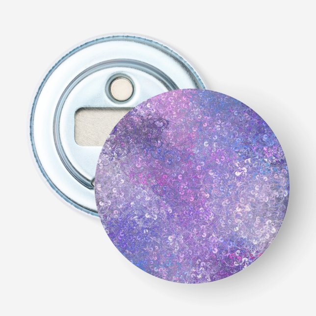 Pink And Purple Sequins Bling  Bottle Opener (Front)