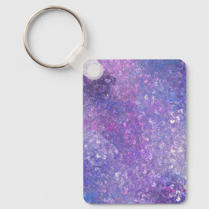 Pink And Purple Sequins Bling  Key Ring