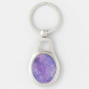 Pink And Purple Sequins Bling  Key Ring