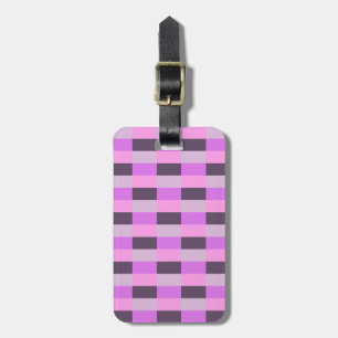 Pink and Purple Shades Colour Blocks Luggage Tag