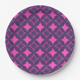 Pink and purple shippo paper plate