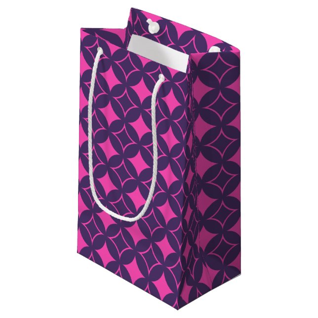 Pink and purple shippo small gift bag (Front Angled)