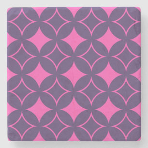 Pink and purple shippo stone coaster