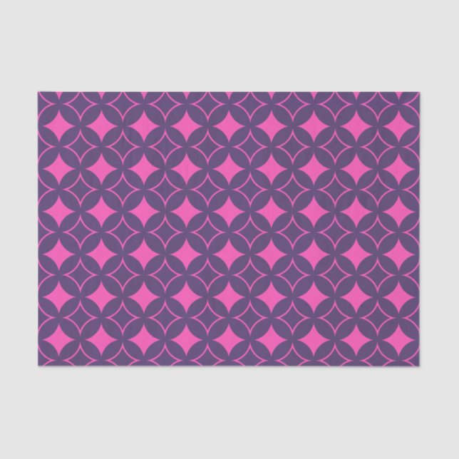 Pink and purple shippo tissue paper (Front)