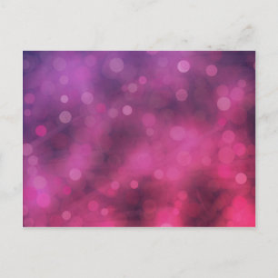 Pink and Purple Sparkling Lights Bokeh Pattern Postcard