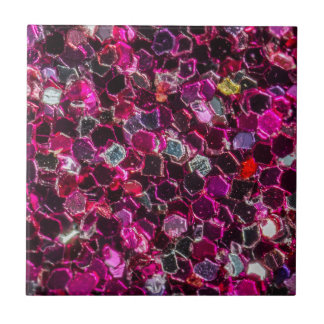 Pink and Purple Sparkling Lights Bokeh Pattern Tile