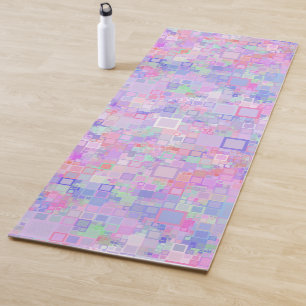 Pink and Purple Squares Yoga Mat