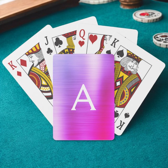 Pink and Purple Stainless Steel Monogram Playing Cards (Creator Uploaded)