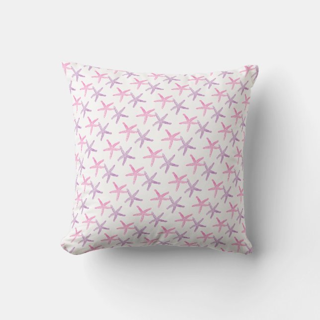 Pink and Purple Starfish Cushion (Front)