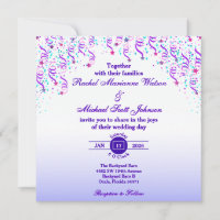 Pink and Purple Stars and Streamers Wedding