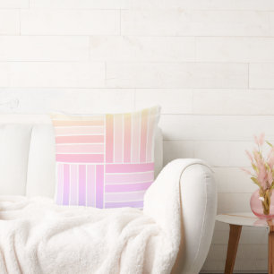 Pink and Purple Stripes Cushion