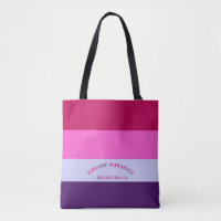 Pink and Purple Stripes Pattern Bridemaid